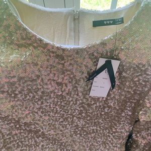 Gold sequins mini dress